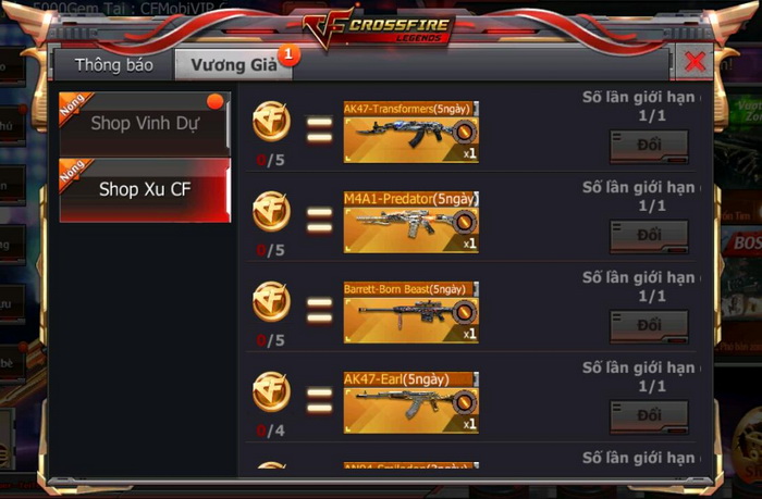 Crossfire Legends: Vào game hôm nay nhận ngay AK47 WuKong và phiếu Gem