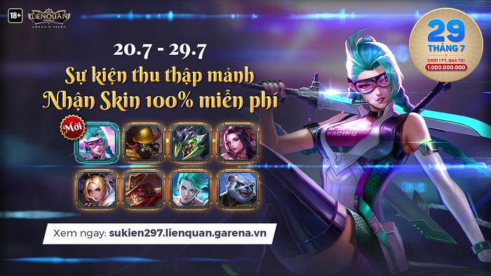Liên Quân Mobile: Thu thập biểu tượng, nhận skin liền tay trong chuỗi sự kiện 29/07