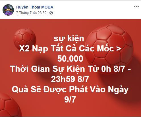 Bất ngờ tung Event nạp khủng sau đó thông báo đóng cửa,Huyền Thoại MOBA bị game thủ chữi thậm tệ