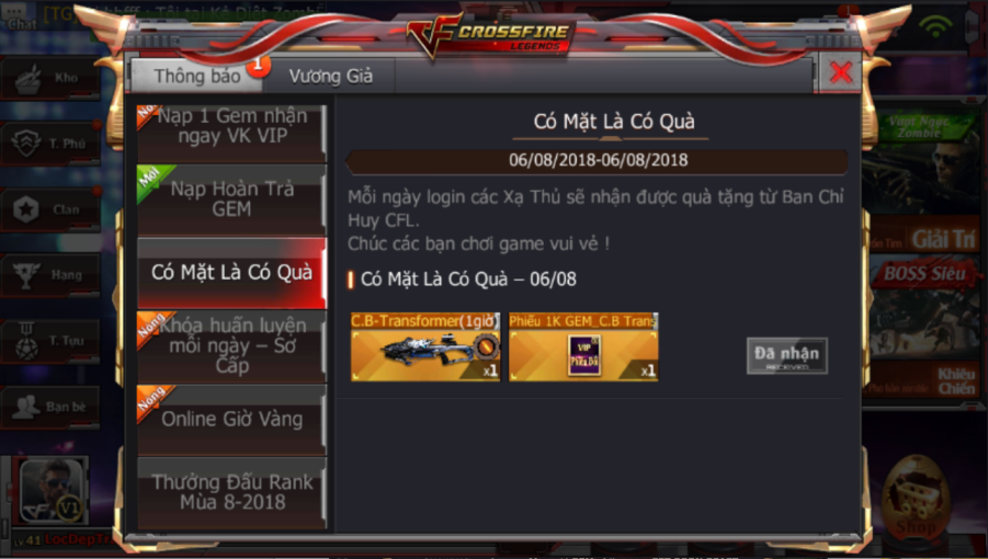 CFL: Nhận ngay CrossBow Transformer khi đăng nhập hôm nay