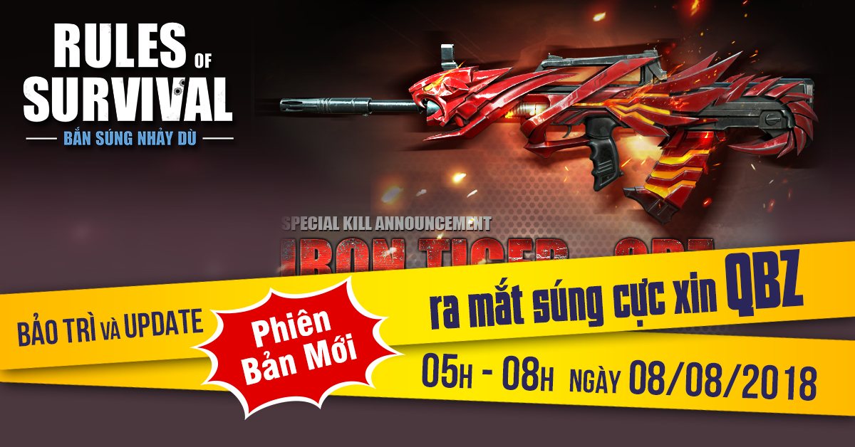 ROS mobile: Ra mắt súng cực xịn QBZ ngày 8/8 cộng đồng game thủ lại hóa rồ vì skin súng quá đẹp