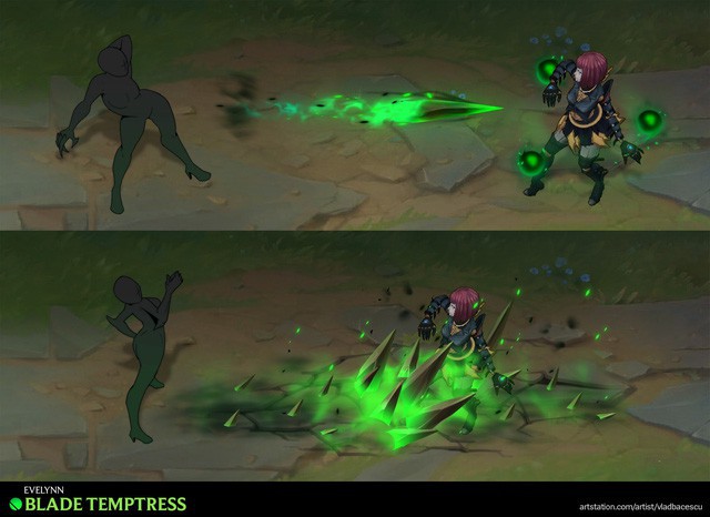 LMHT: Chiêm ngưỡng ý tưởng trang phục Evelynn siêu gợi cảm và chết chóc