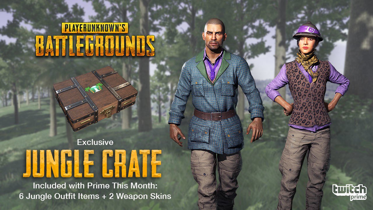 PUBG: Nhanh tay loot Jungle Crate, quà tặng miễn phí từ Twitch Prime