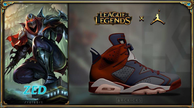 Chiêm ngưỡng những đôi Air Jordan cùng kết hợp với Liên Minh Huyền Thoại đẹp đến nao lòng