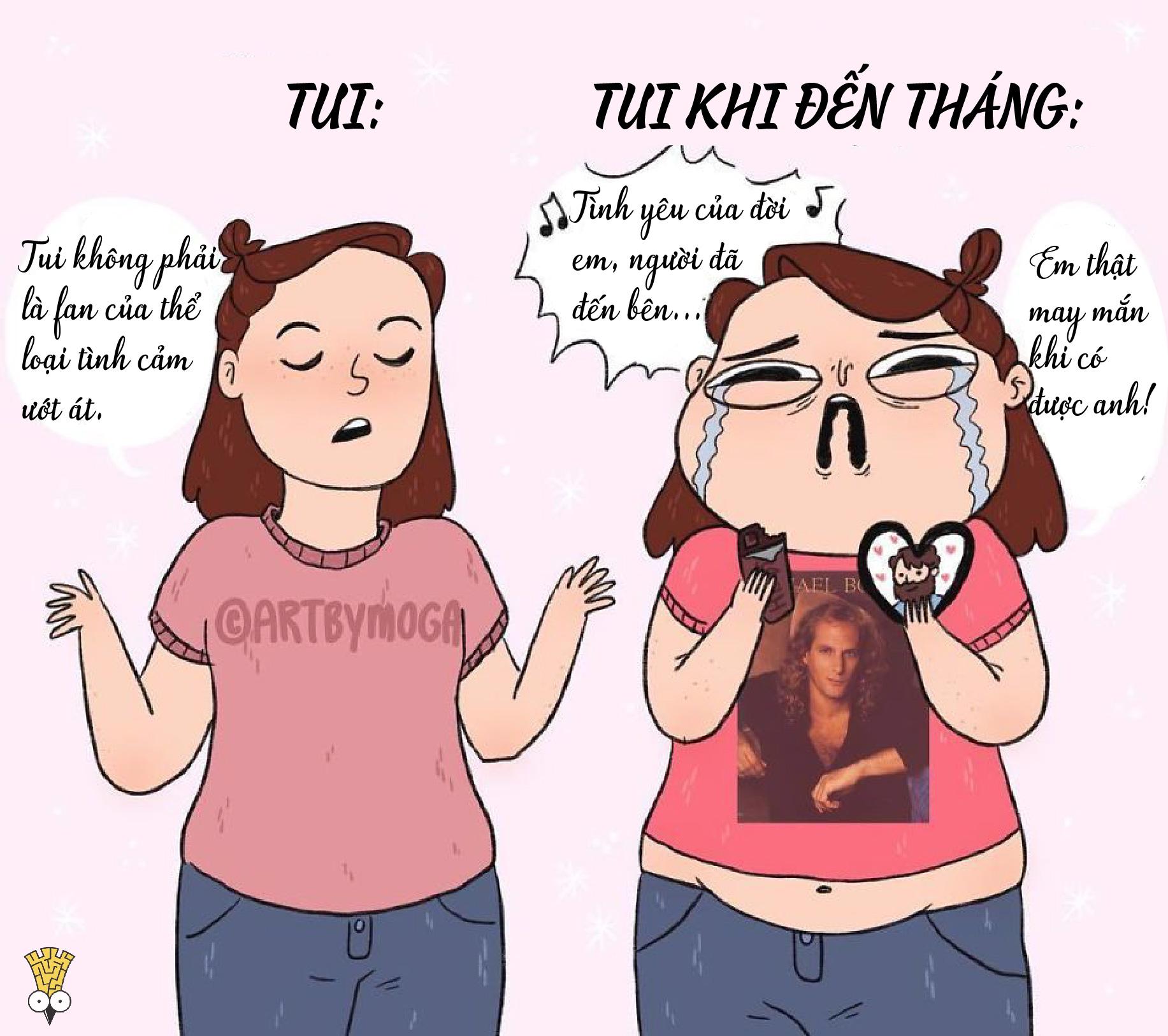 Bộ tranh siêu dễ thương con gái và những nỗi khó mấy ai thông cảm cho