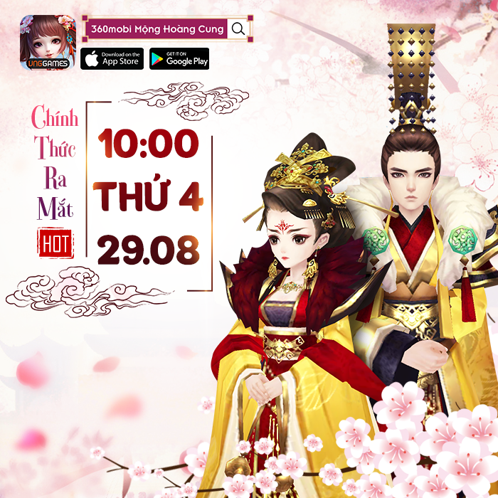 360mobi Mộng Hoàng Cung hẹn bạn vào ngày 29/8 với hàng vạn  bổng lộc hấp dẫn.