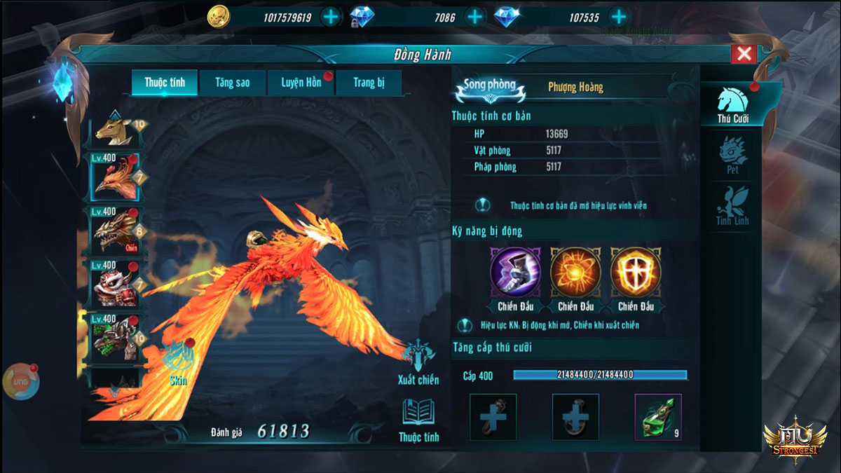 Cùng soi dàn thú cưỡi hoành tráng trong MU Strongest