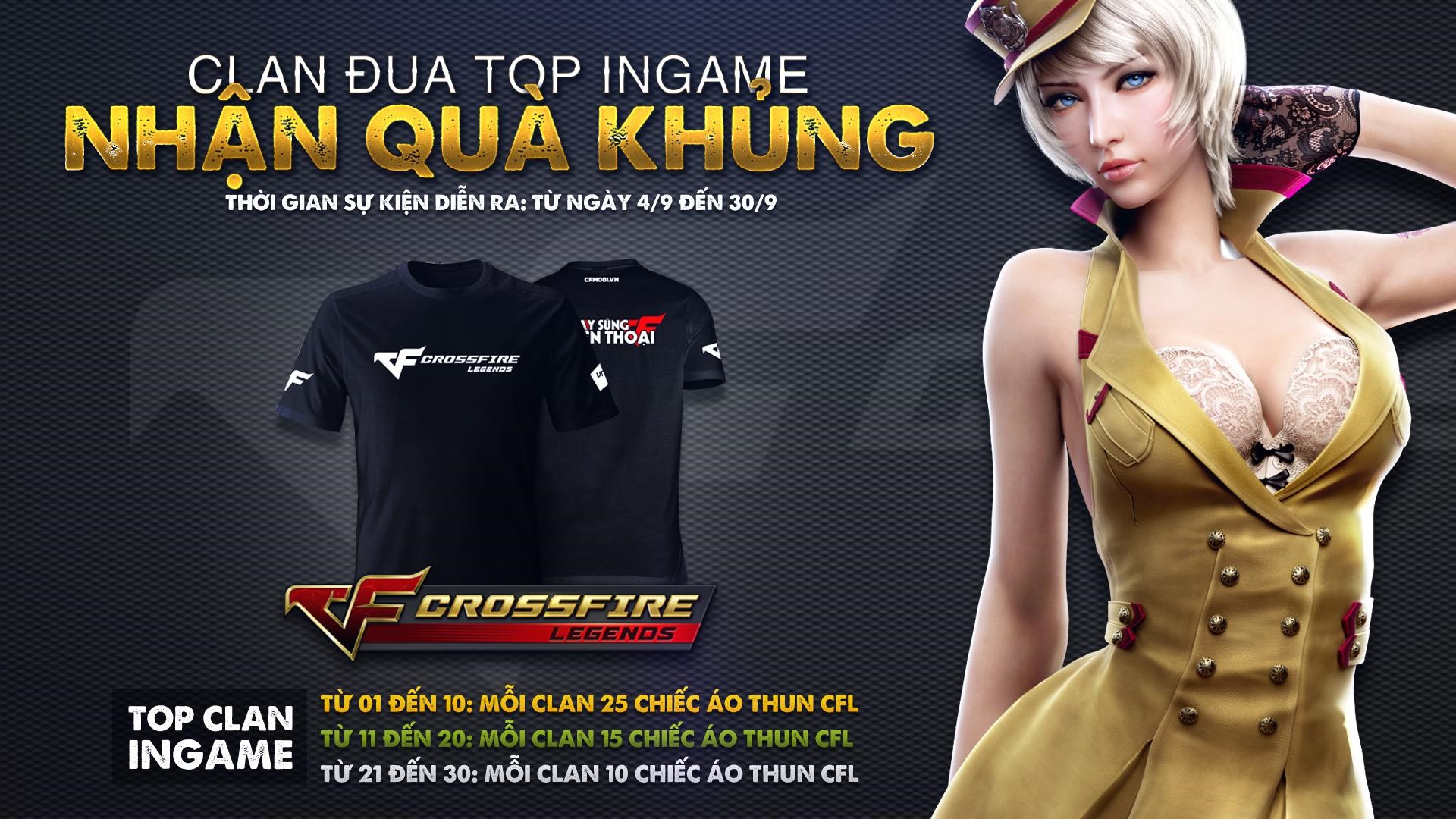 CFL: Ra mắt sự kiện Đua Top Clan nhận quà khủng từ ngày 4/9