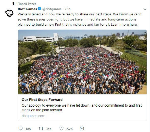 Riot chính thức lên tiếng thừa nhận về việc kỳ thị giới tính đang hiện hữu trong công ty này