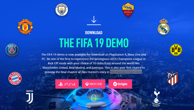 Bản Demo miễn phí của FIFA 19 đã chính thức mở cửa, game thủ có thể tải và chơi ngay bây giờ