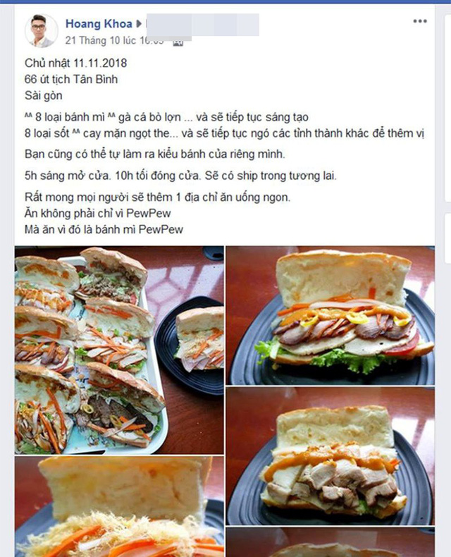 PewPew đã chính thức mở một tiệm bánh mì mơ ước của riêng mình