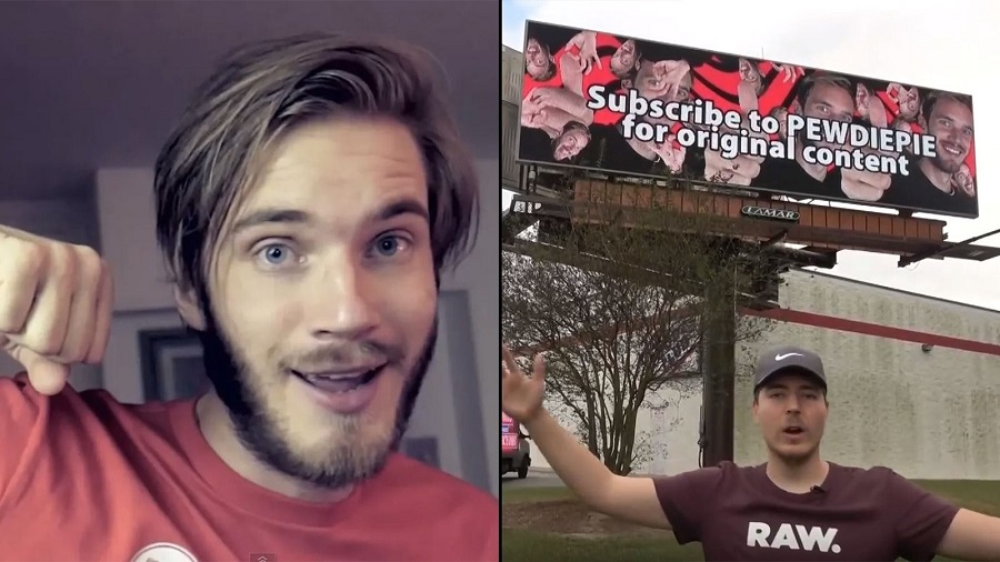 Mr.Beast bung tiền tỉ mua quảng cáo để giúp Pewdiepie 