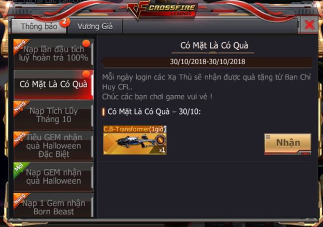 CrossFire Legends đón chào Halloween bằng sự kiện nạp nhân đôi duy nhất hôm nay