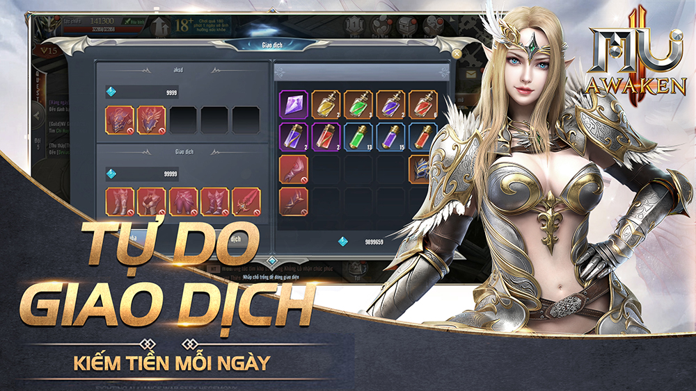 MU Awaken - VNG cho phép người chơi giao dịch trực tiếp