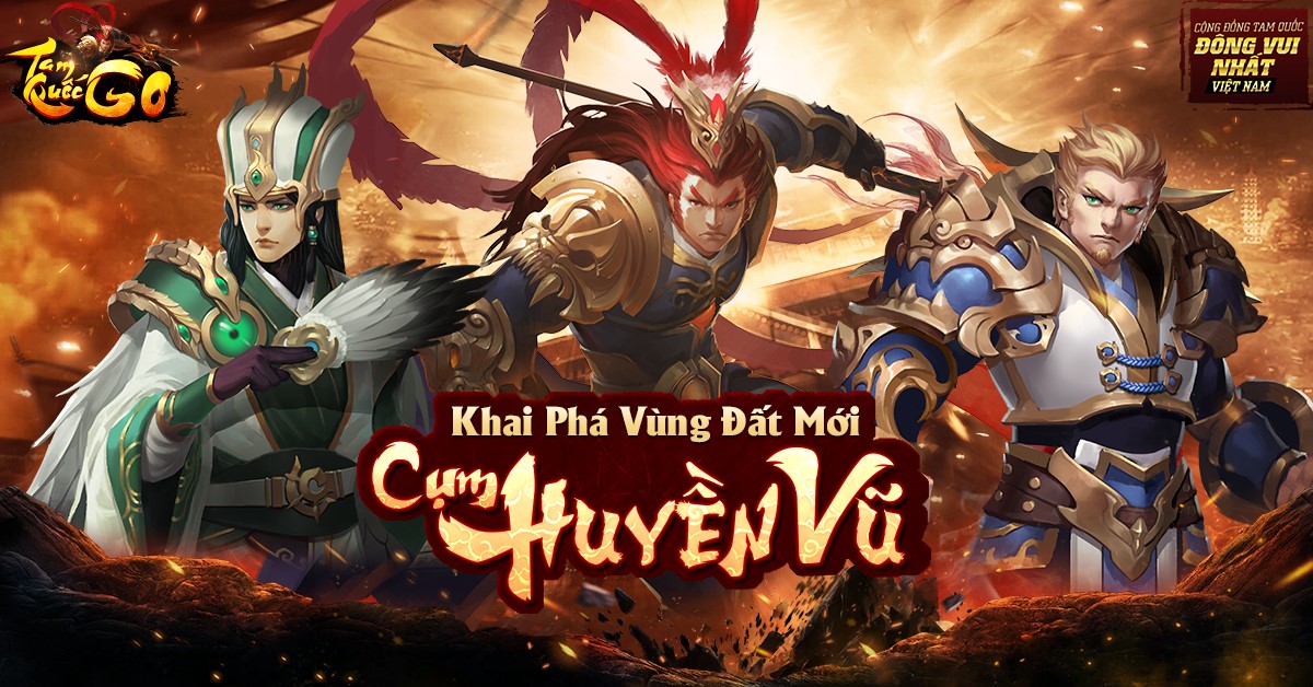 Tam Quốc Go tặng 500 Giftcode 1 triệu đồng mừng cụm máy chủ mới Huyền Vũ