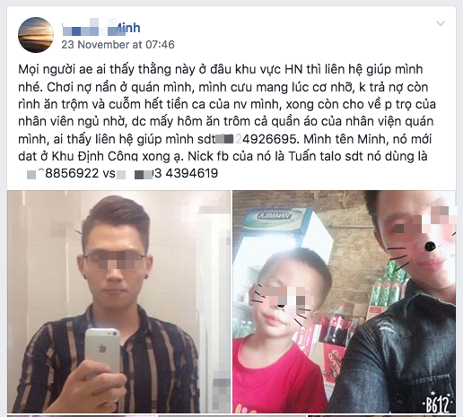 Thanh niên sống lỗi, nợ tiền quán net còn cuỗm hết tiền bạc và quấn áo của nhân viên của quán