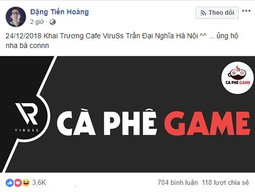Nối tiếp PewPew, Viruss chuẩn bị mở quán Cafe Game Viruss gần Bách Khoa, Hà Nội