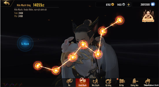 Kiếm Thế Mobile: Hướng dẫn Đả Thông Kinh Mạch cực kì quan trọng cho Lực Chiến