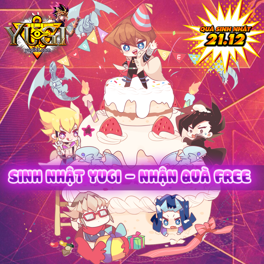 YUGI H5 TẶNG CODE VIP “ĐẠI TIỆC SINH NHẬT” TRÒN 1 TUỔI 