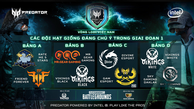 Divine Esport, Refund, Vikings White cùng một loạt những đội tuyển sáng giá tại giải đấu PUBG lớn nhất Việt Nam Predator League 2019