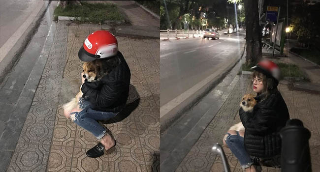 Giữa đêm đông lạnh giá, cô gái ôm chú cún đi lạc vòng quanh Hồ Tây, đứng suốt mấy tiếng đồng hồ để tìm chủ