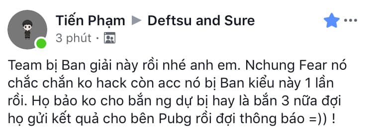 PUBG: Game thủ chuyên nghiệp Việt Nam bị ban ngay trong trận đấu giải