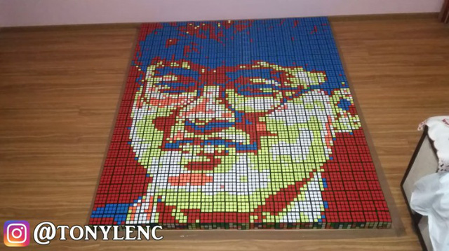 Lác mắt với chân dung Faker được tạo ra từ những khối Rubik, đẹp đến mê người