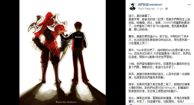 LMHT: Huyền thoại Westdoor chính thức tuyên bố giải nghệ khiến cộng đồng người hâm mộ không khỏi đau buồn