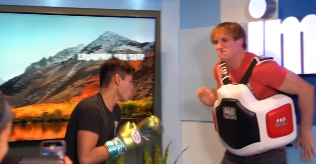 Mời võ sĩ quyền anh đấm vào bụng mình, Logan Paul ngã gục ngay trên sóng truyền hình trực tiếp