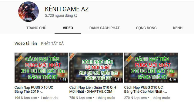 Xuất hiện kênh Youtube lừa đảo nạp 1 được 10 UC mà game thủ PUBG Mobile nên cảnh giác