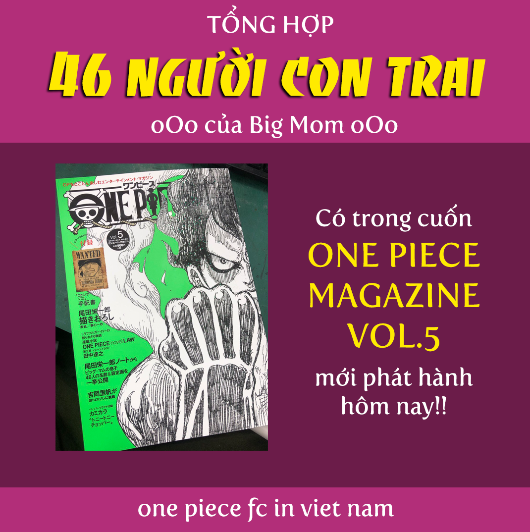 One Piece - Vua Hải Tặc - Tổng hợp 46 người con trai của Tứ Hoàng Big Mom