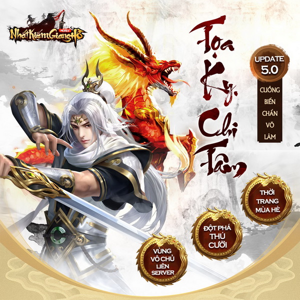 Nhất Kiếm Giang Hồ tặng ngay 300 Giftcode mừng ra mắt Update 5.0: Cuồng Biến Chấn Võ Lâm