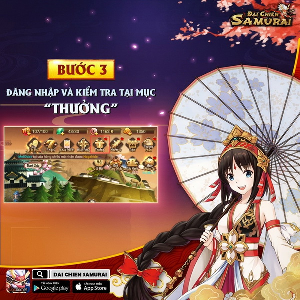 Đại Chiến Samurai tặng code cho game thủ tha hồ trải nghiệm server mới