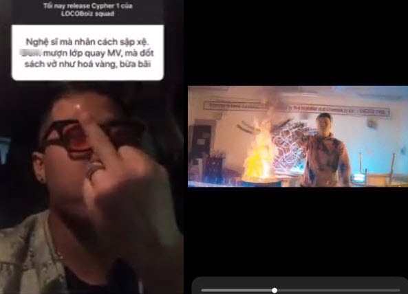 Vừa đốt sách vở ở trường chuyên Amsterdam để quay MV, Richchoi còn lên tiếng thách thức cộng đồng