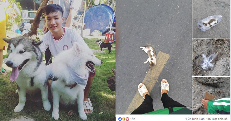 Chàng xe ôm 9X có lòng tốt chôn cất chú mèo đã chết, không ngờ nhận về những tranh cãi gay gắt