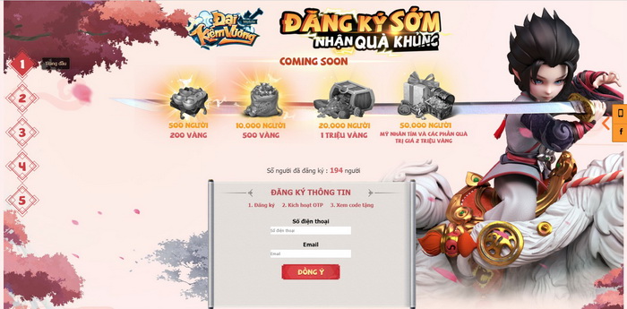 Đại Kiếm Vương Mobile bất ngờ cho phép người chơi lưu danh nhận code