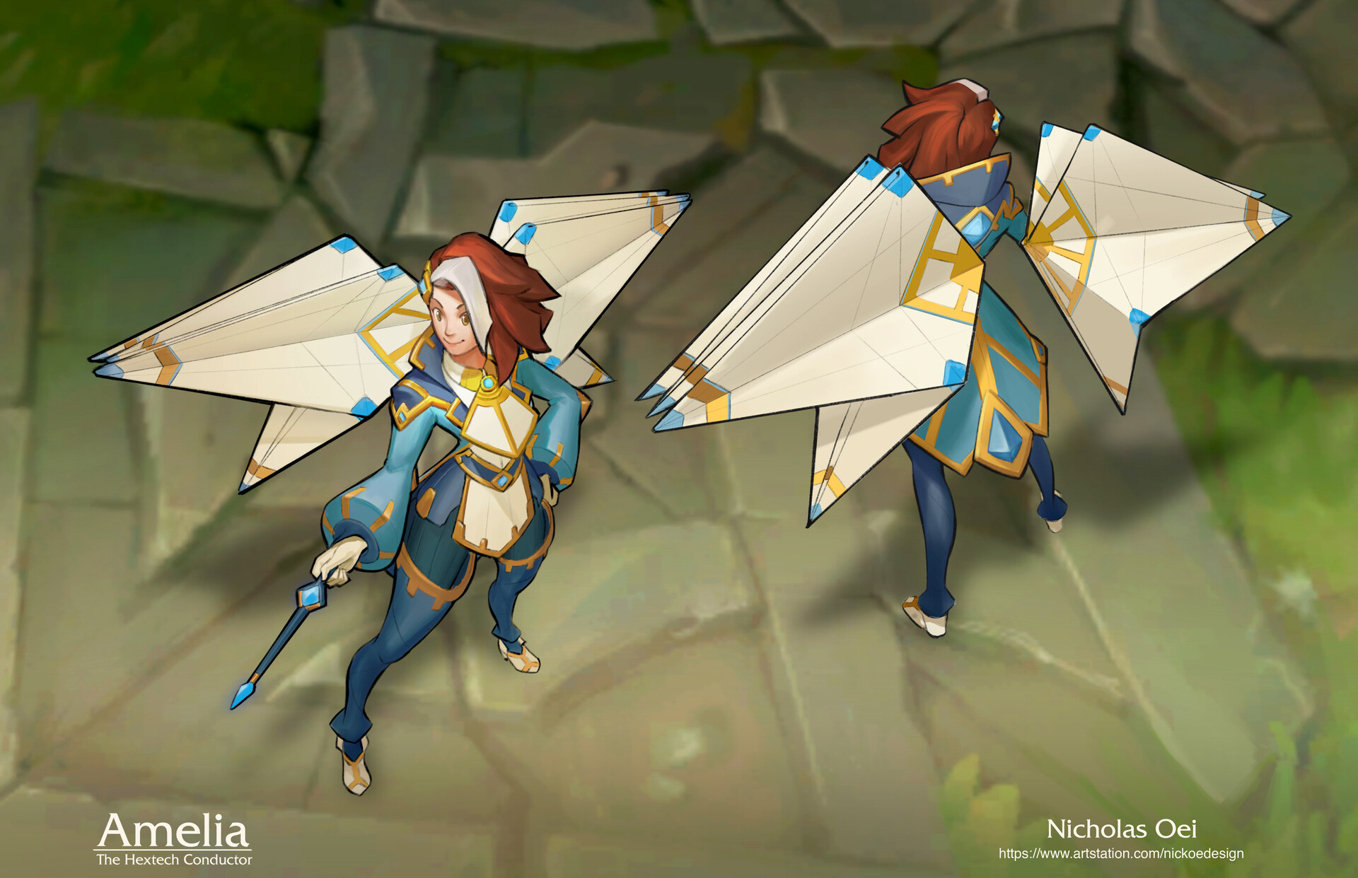 LMHT: Fan thiết kế vị tướng mới, chiến đấu bằng giấy mang công nghệ Hextech