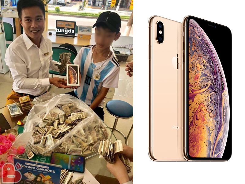 Sốc với cậu nhóc 16 tuổi để dành 25 triệu tiền lẻ mua iPhone XS