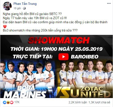 LMHT: Thầy Ba gạ kèo Boba Marines cực mạnh, QTV kêu cạo lông mày cho máu