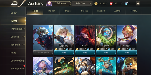 Liên Quân Mobile bán gói full tướng, dấu hiệu của đợt vét cuối cùng của Garena?