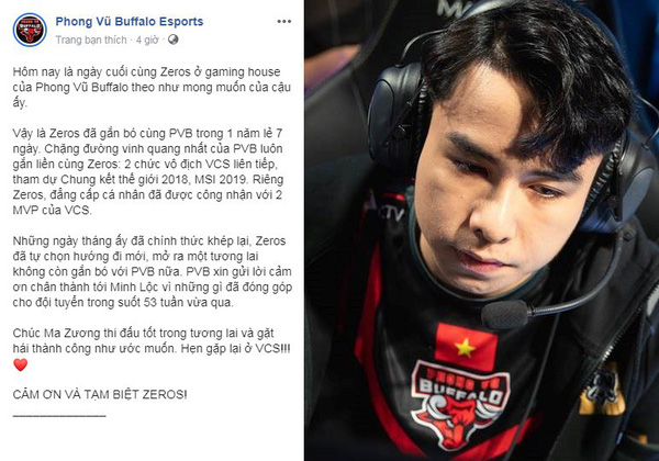LMHT: Dù Phong Vũ Buffalo và Zeros đường ai nấy đi nhưng Fanpage của Trâu vấn ăn gạch đá ngập vì tri ân muộn