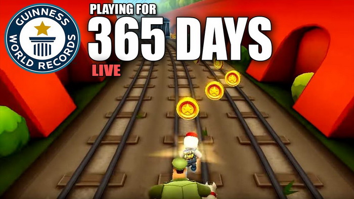 Kênh Youtube mở stream chơi Subway Surfers liên tục 365 Ngày, mục tiêu lập kỉ lục thế giới