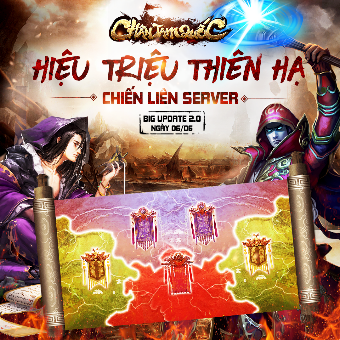 Chiến trường Chân Tam Quốc thêm rực lửa Giftcode với Big Update Quốc Chiến vào ngày 06/06