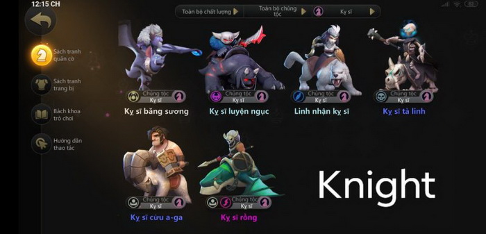 Auto Chess Mobile: Hướng dẫn đội hình Kỵ Sĩ và các Line up kết hợp mạnh nhất ở late game