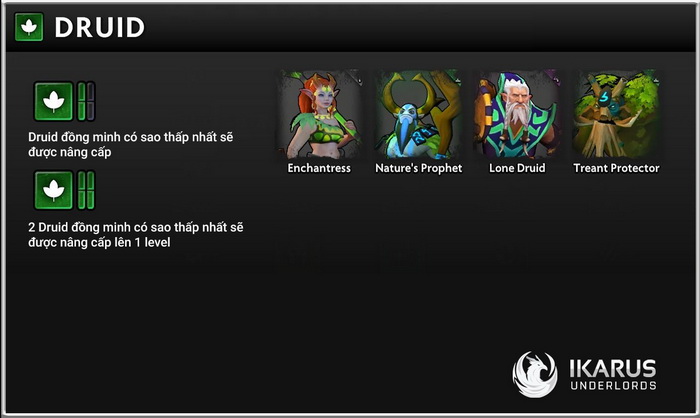 Dota Underlords: Buff Druid hoạt động như thế nào và có gì khác so với Auto Chess Mobile