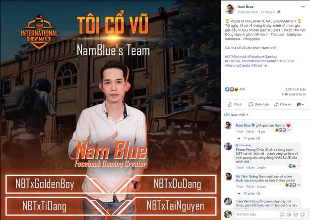 Nam Blue bất ngờ bị khóa tài khoản khi đang thi đấu giải PUBG Mobile