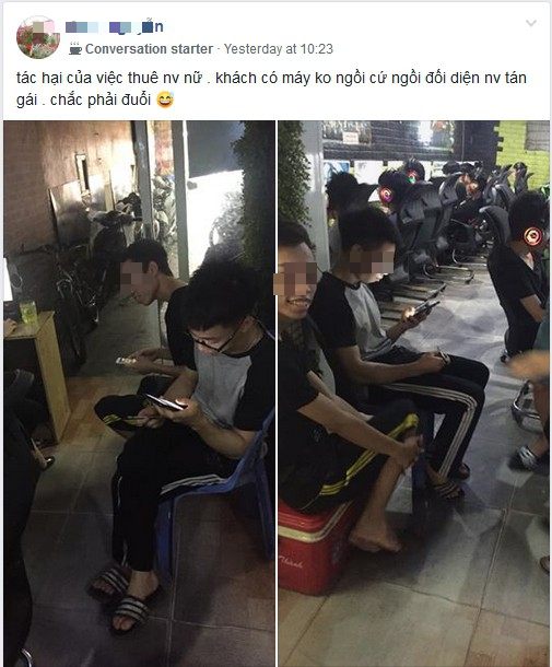 Hai thanh niên vào tiệm net không chơi game mà lại ra sức đi tán tỉnh cô bé thu ngân