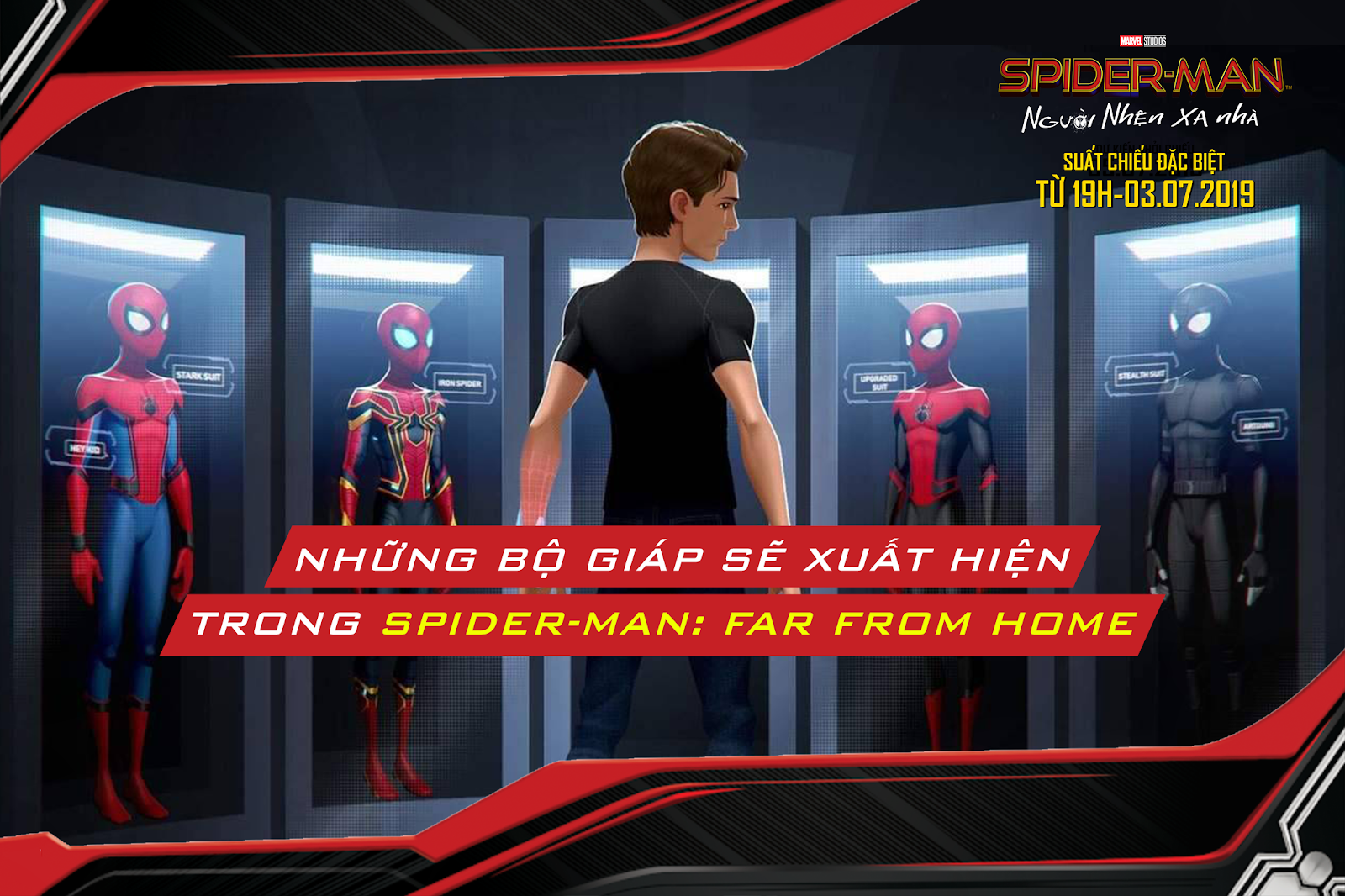 Tom Holland spoil hai bộ trang phục của người Nhện trong Spider-Man: Far From Home