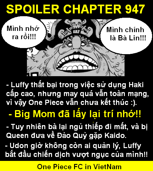 Spoilers One Piece Chap 947 Big Mom Lấy Lại Tri Nhớ Luffy Luyện Xong Chieu Mới