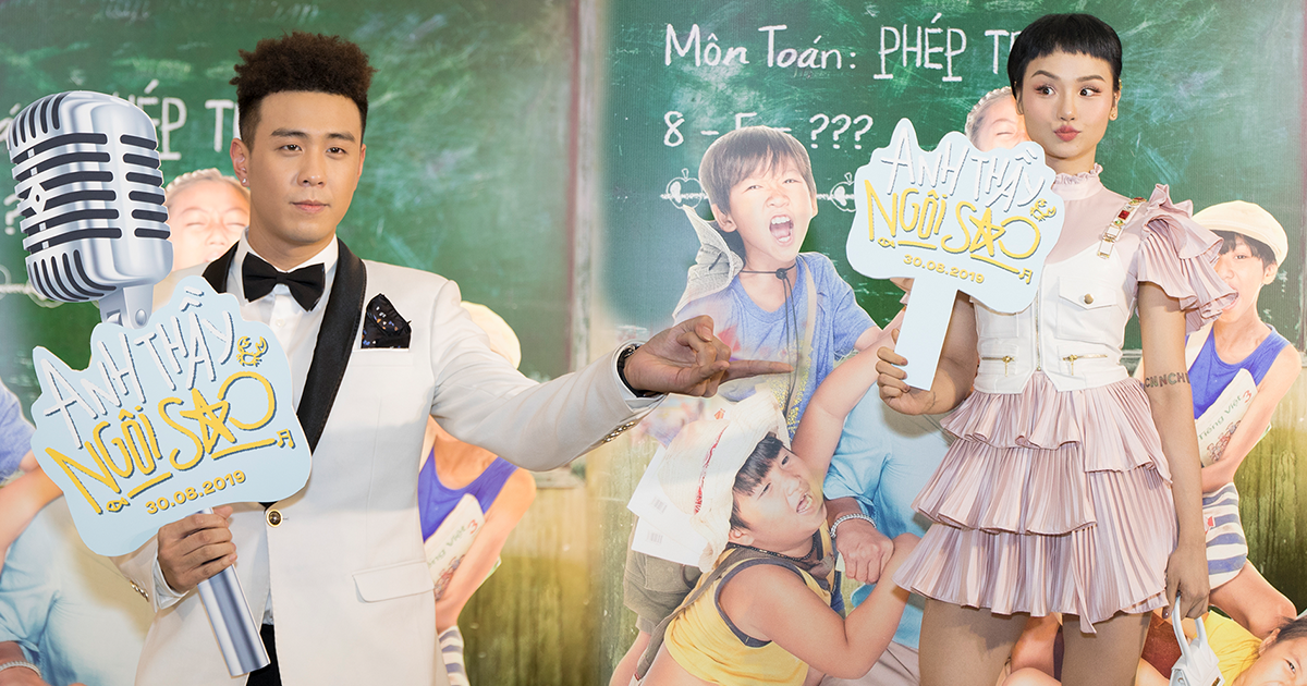 Huyme điển trai, Miu Lê rạng rỡ tại họp báo Anh thầy ngôi sao